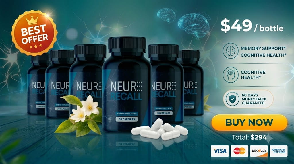 Neuro Recall supplement 6 bottles